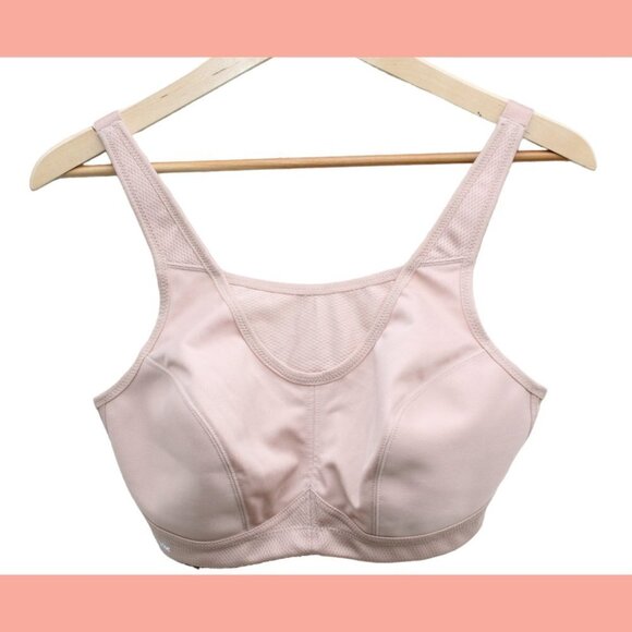 Glamorise Women's Plus Size Hi-Impact Sports Bra Underwire Beige Size 36D US - Picture 2 of 9